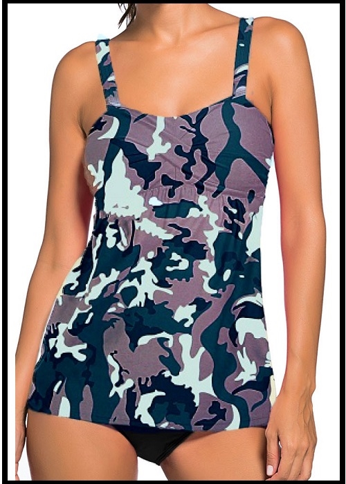 Tankini camouflage badetøj